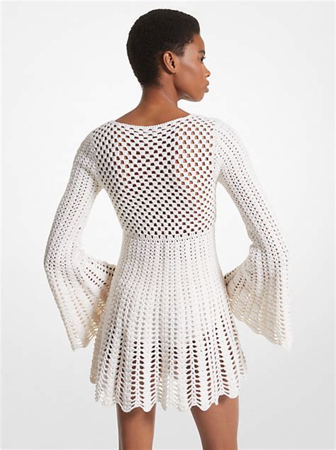 michael kors crochet dress black